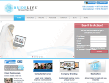 Tablet Screenshot of bridelive.com